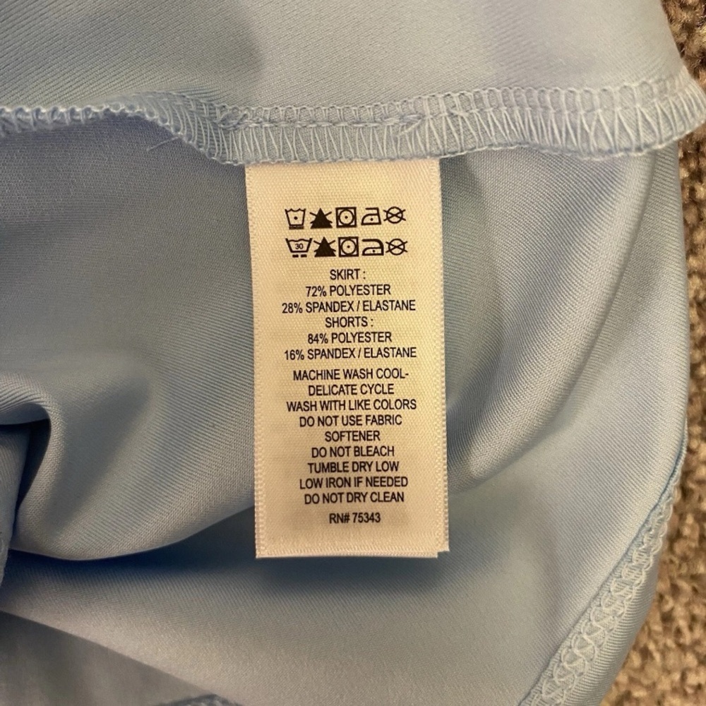 Tommy Bahama Womens Pull On Side Pleated Light Blue Active Skort Size M - NWT - Picture 14 of 14
